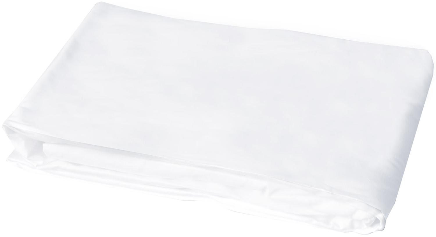 Bettlaken Betttuch Spannbettlaken 100% Baumwolle 160x200 cm weiß Bild 1