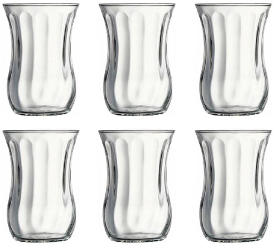 Pasabahce 6 Set 6-tlg. Teeglas Optikli Cay Bardagi Gläser-Set für 6 Personen Bild 1