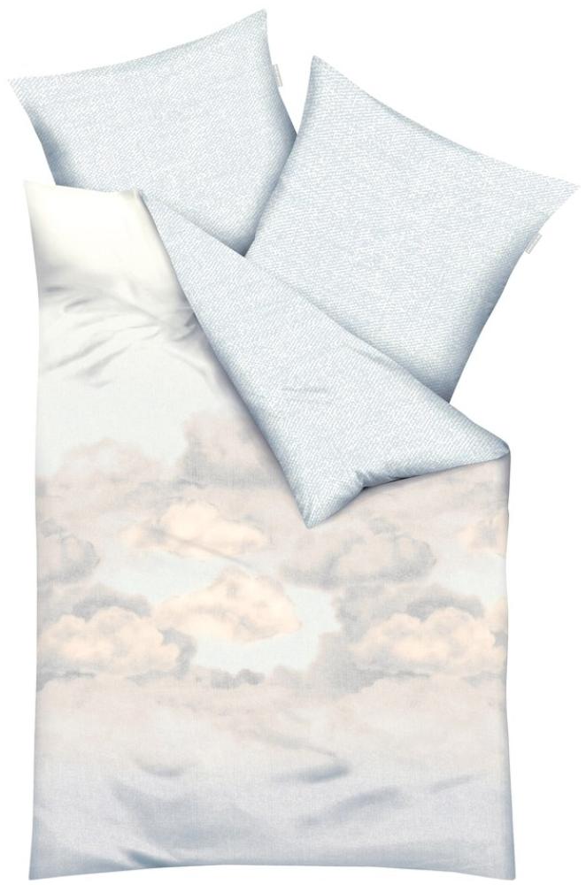 Kaeppel Mako Satin Bettwäsche Wolken Stein Lila Clouds 155x220 cm Stein Bild 1