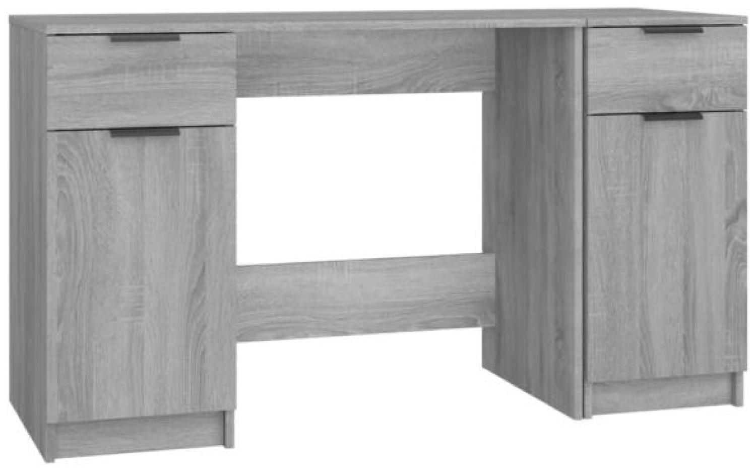 Schreibtisch mit Beistellschrank Grau Sonoma Holzwerkstoff Bild 1
