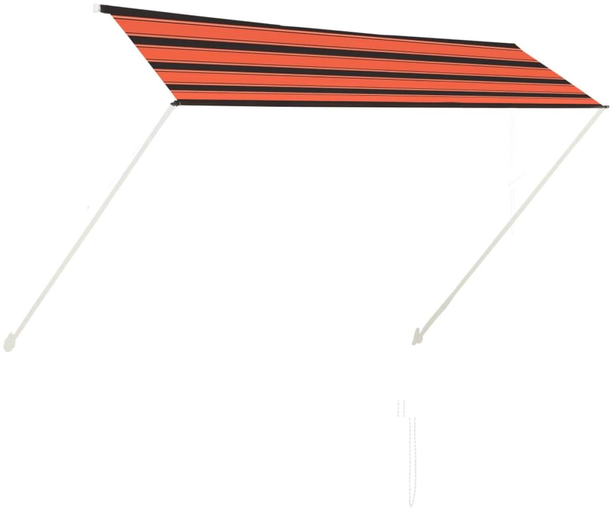 Einziehbare Markise 300×150 cm Orange und Braun Bild 1
