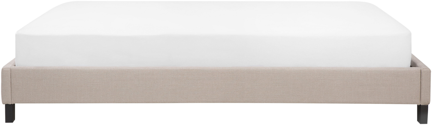 Polsterbett beige Lattenrost 160 x 200 cm ROANNE Bild 1