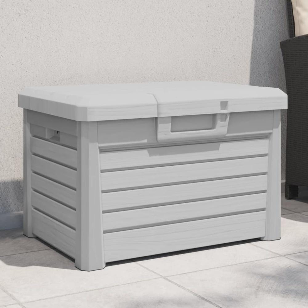 vidaXL Outdoor-Kissenbox Grau 73x50,5x46,5 cm Polypropylen Bild 1