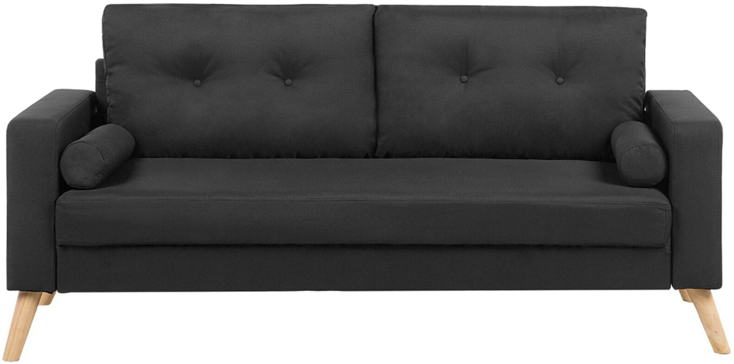 2-Sitzer Sofa Polsterbezug schwarz KALMAR Bild 1