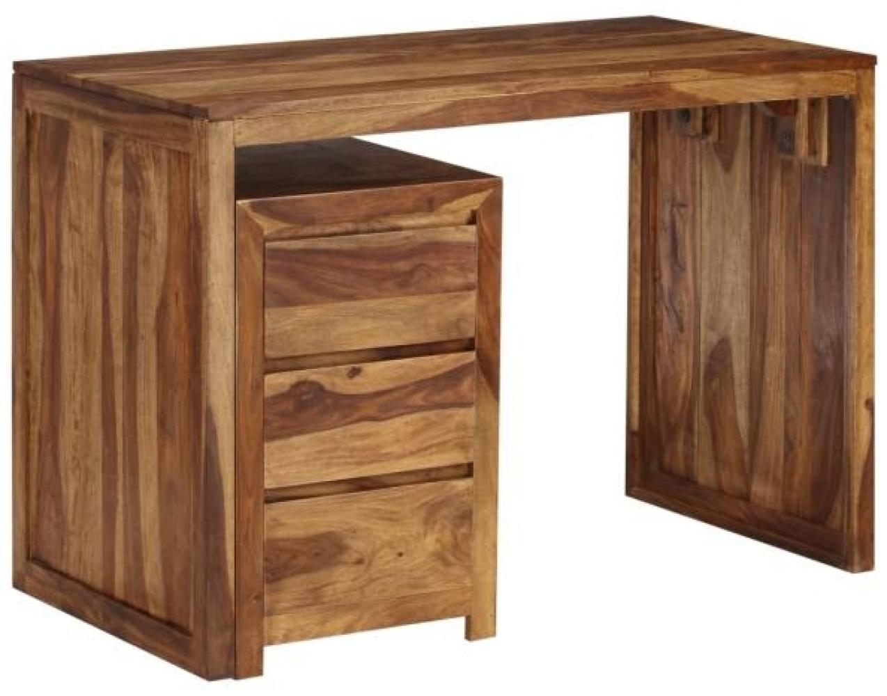 Schreibtisch mit Schubladen, Massivholz Palisanderholz, 110 × 50 × 76 cm Bild 1