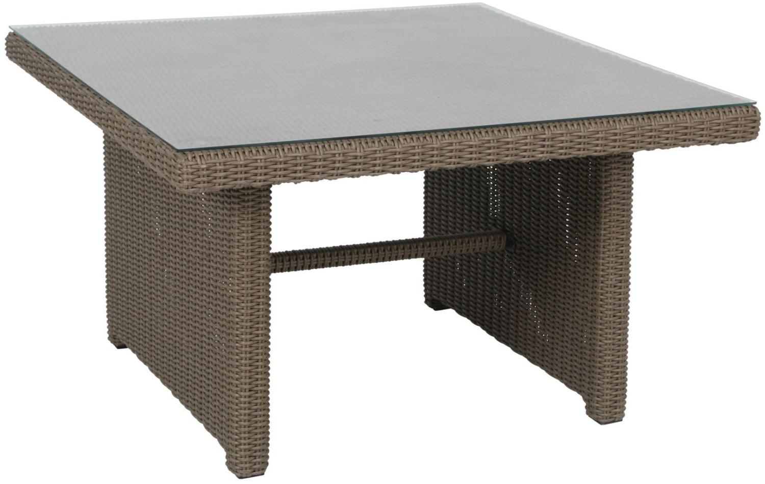 greemotion Tisch New York 110 x 65 x 110 cm Lounge-Tisch Gartentisch braun/grau Bild 1