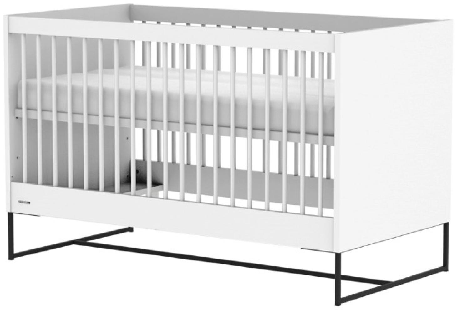 Kidsmill Modular 2 Babybett Mattweiß – Schwarz – 70 x 140 cm Weiß Bild 1