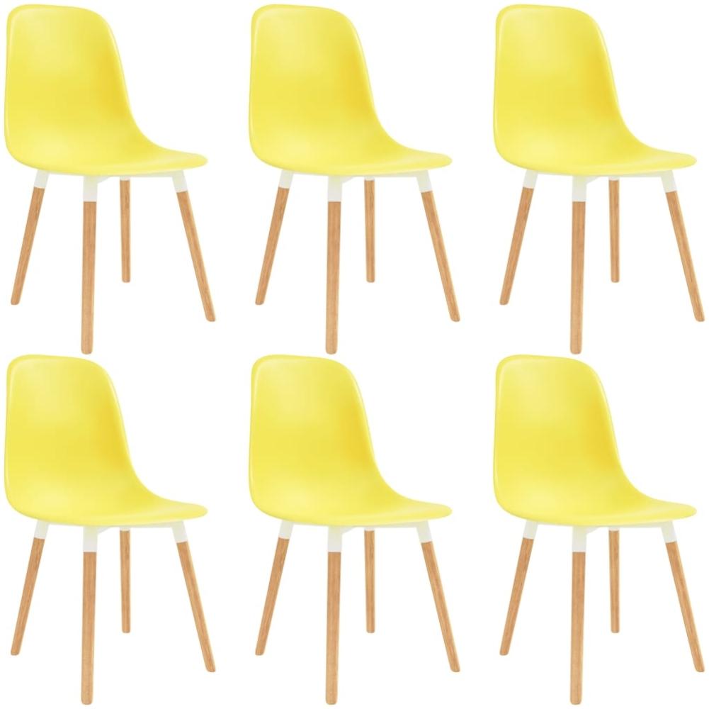 vidaXL Esszimmerstühle 6 Stk. Gelb Kunststoff [248249] Bild 1