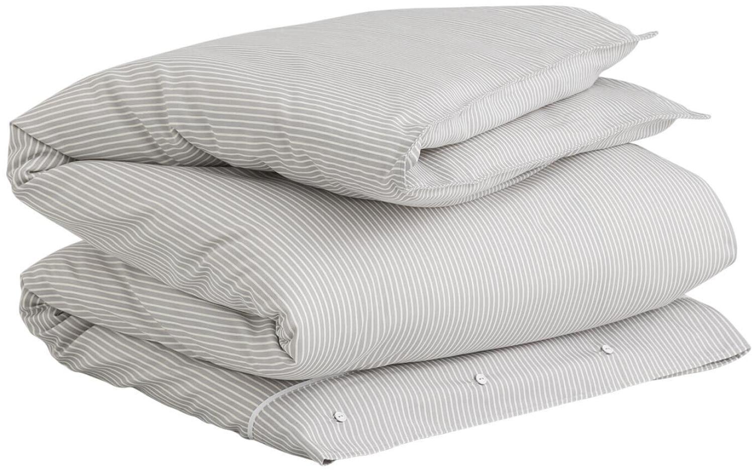 GANT Bettdeckenbezug Bettwäsche Yarn Dyed Stripe Grey 155 x 220 cm Bild 1