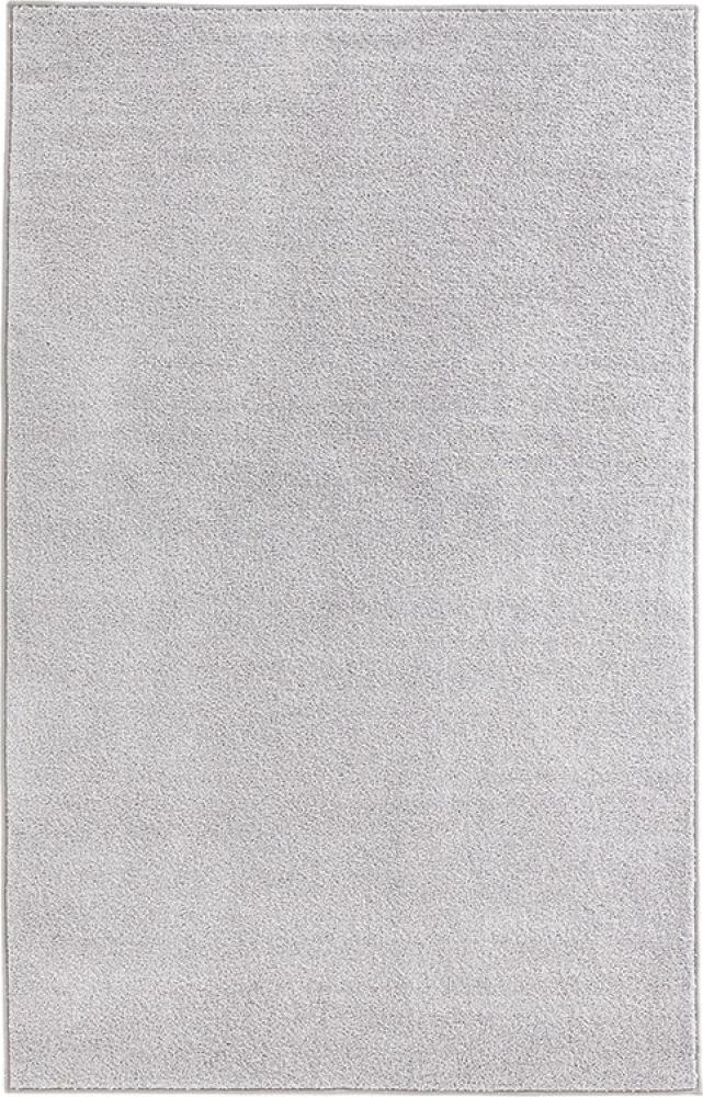 Kurzflor Teppich Pure Uni Grau - 80x150x1,3cm Bild 1