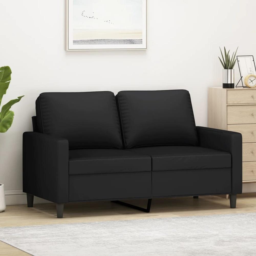 vidaXL 2-Sitzer-Sofa Schwarz 120 cm Samt Bild 1