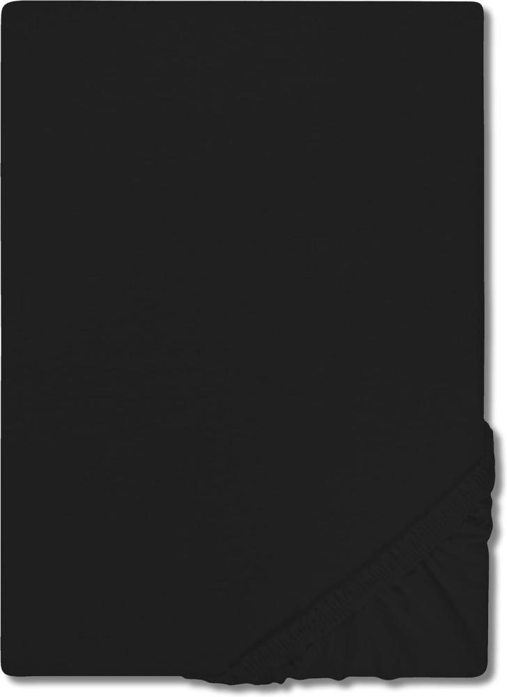 CloudComfort Basic Spannbettlaken Jersey-Stretch schwarz 180 x 190 - 200 x 200 cm Bild 1