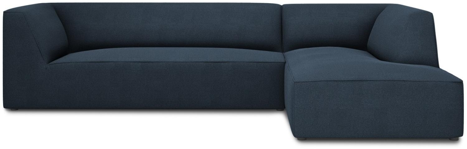 Micadoni 4-Sitzer Modular Ecke rechts Sofa Ruby | Bezug Navy Blue | Beinfarbe Black Plastic Bild 1