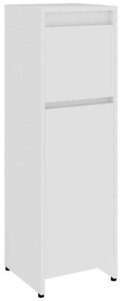 vidaXL Badezimmerschrank Weiß 30x30x95 cm Spanplatte [802660] Bild 1