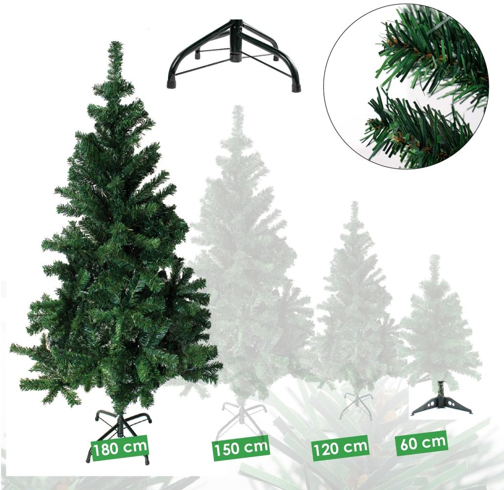 Künstlicher Weihnachtsbaum inkl. Ständer Tannenbaum Christbaum grün 180cm Bild 1