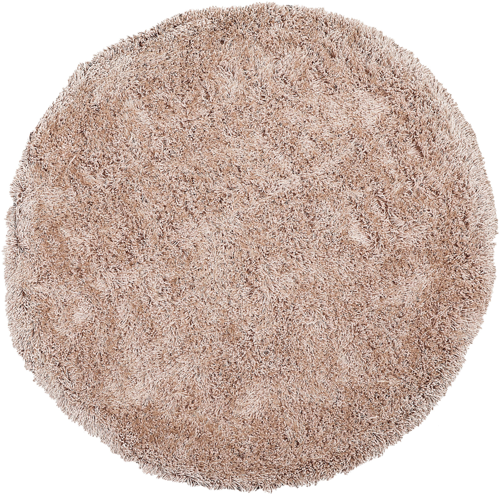 Teppich beige ⌀ 140 cm Shaggy CIDE Bild 1