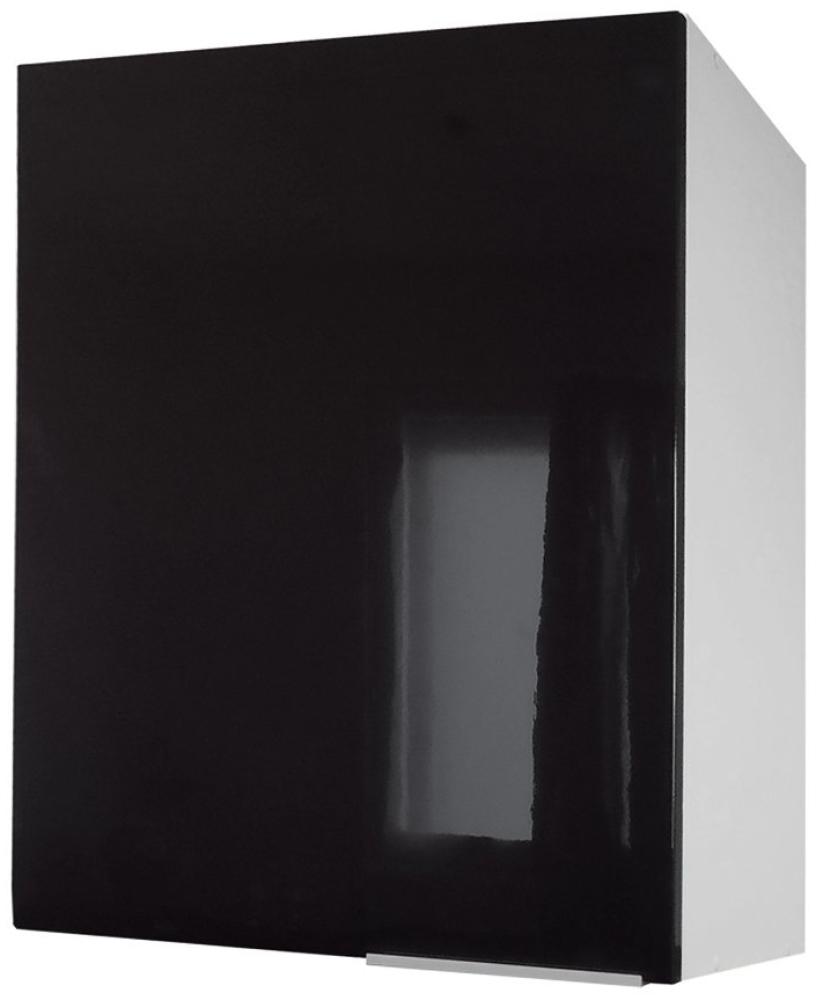 Berlioz Creations CP6HN Hängeschrank für Küche mit 1 Tür in schwarzem Hochglanz, 60 x 34 x 70 cm, 100 Prozent französische Herstellung Bild 1