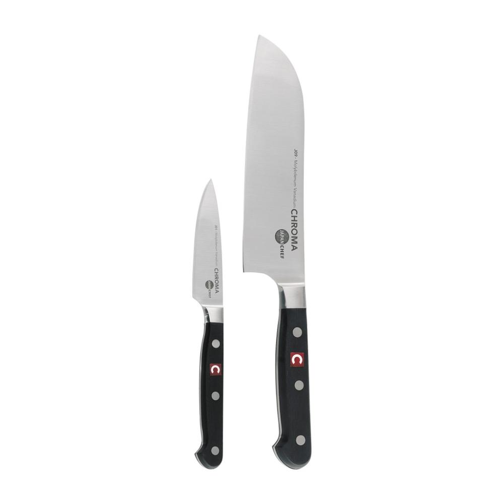 Chroma Japanchef Set: Schälmesser J-01 + Santoku J-09 Bild 1