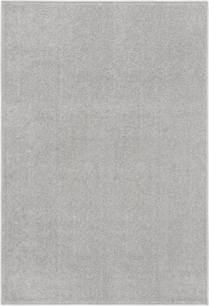 Teppich Kurzflor 160x230 cm Hellgrau Bild 1
