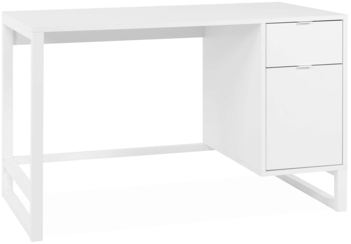 finori Schreibtisch mit Unterschrank Sumatra 120 cm weiß Bild 1