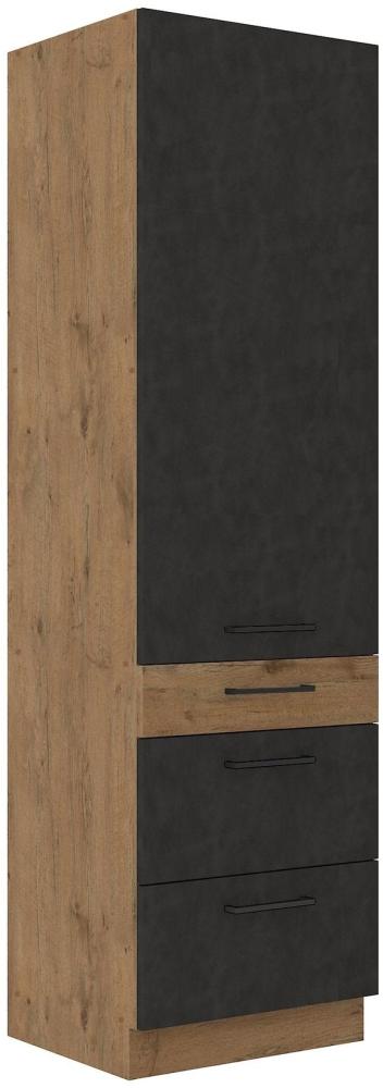 Vigo Hochschrank 60 cm Eiche Lancelot Matera Grau Küchenzeile Küchenblock Küche Bild 1