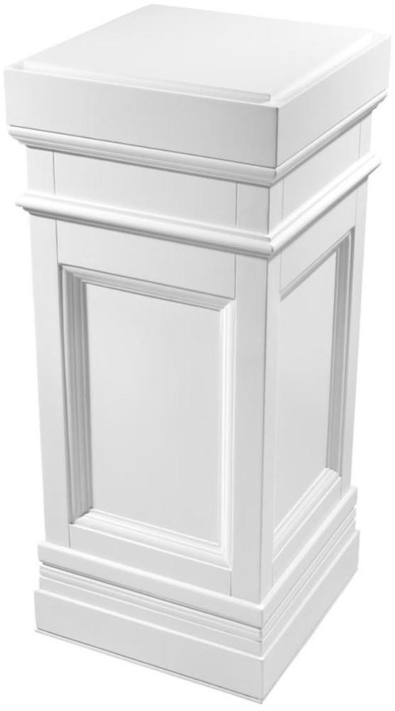 Casa Padrino Säule Weiß 44 x 44 x H. 103 cm - Luxus Beistelltisch Bild 1