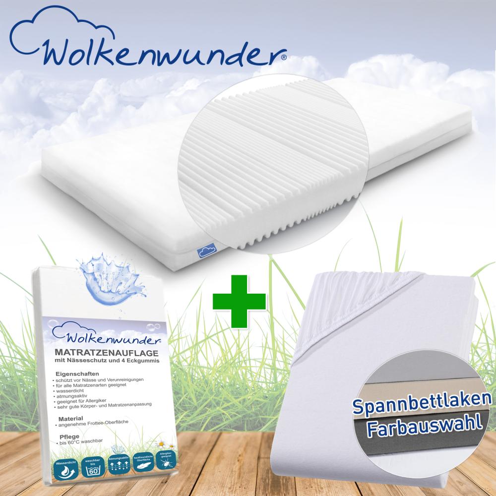 Wolkenwunder Multi Matratze / Hygieneauflage / Spannbetttuch (weiß) 90x200 cm Bild 1