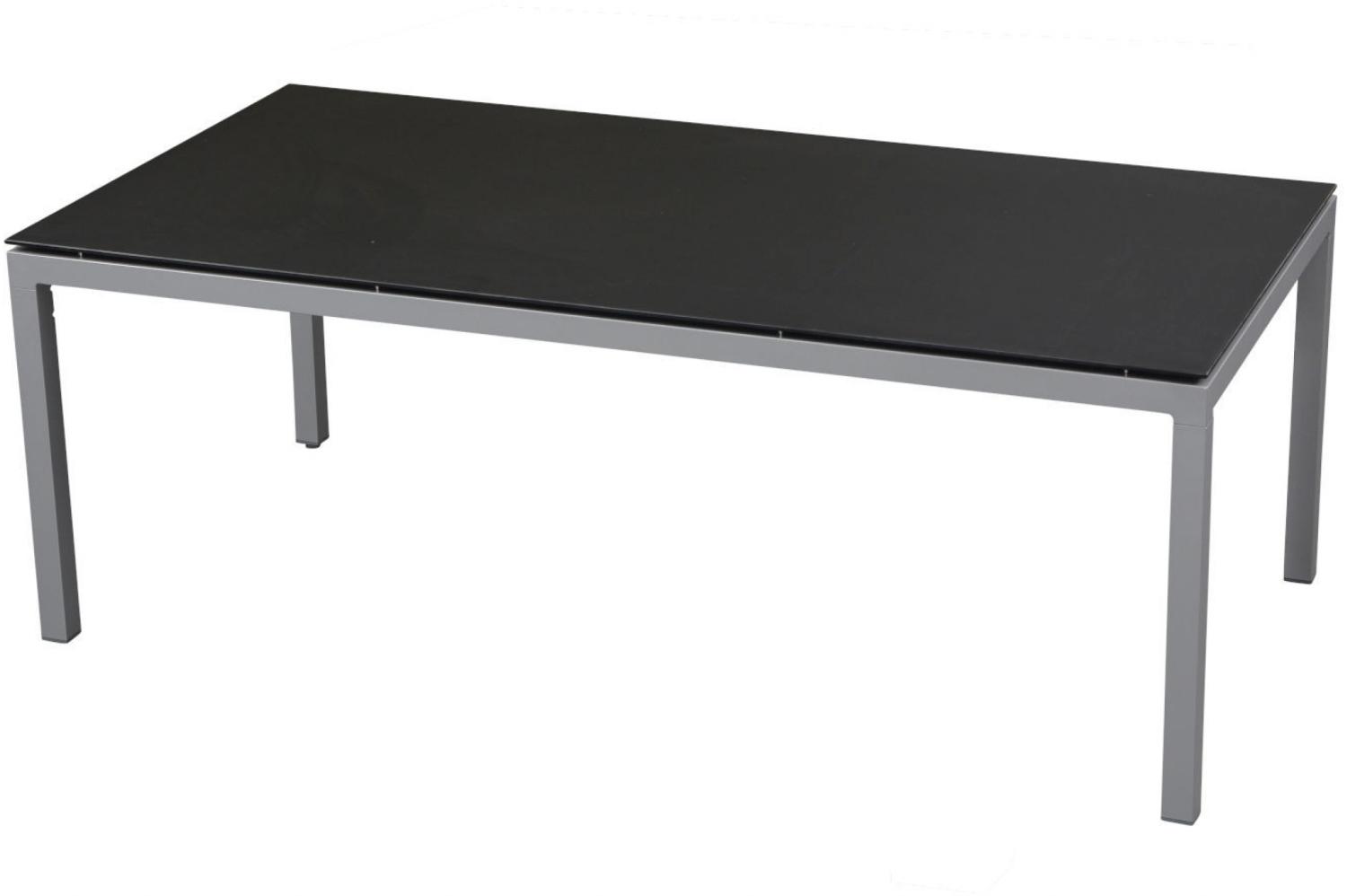Inko Gartentisch Aluminium graphit 200x100 cm Terrassentisch Tischplatte nach Wahl Deropal anthrazit Bild 1