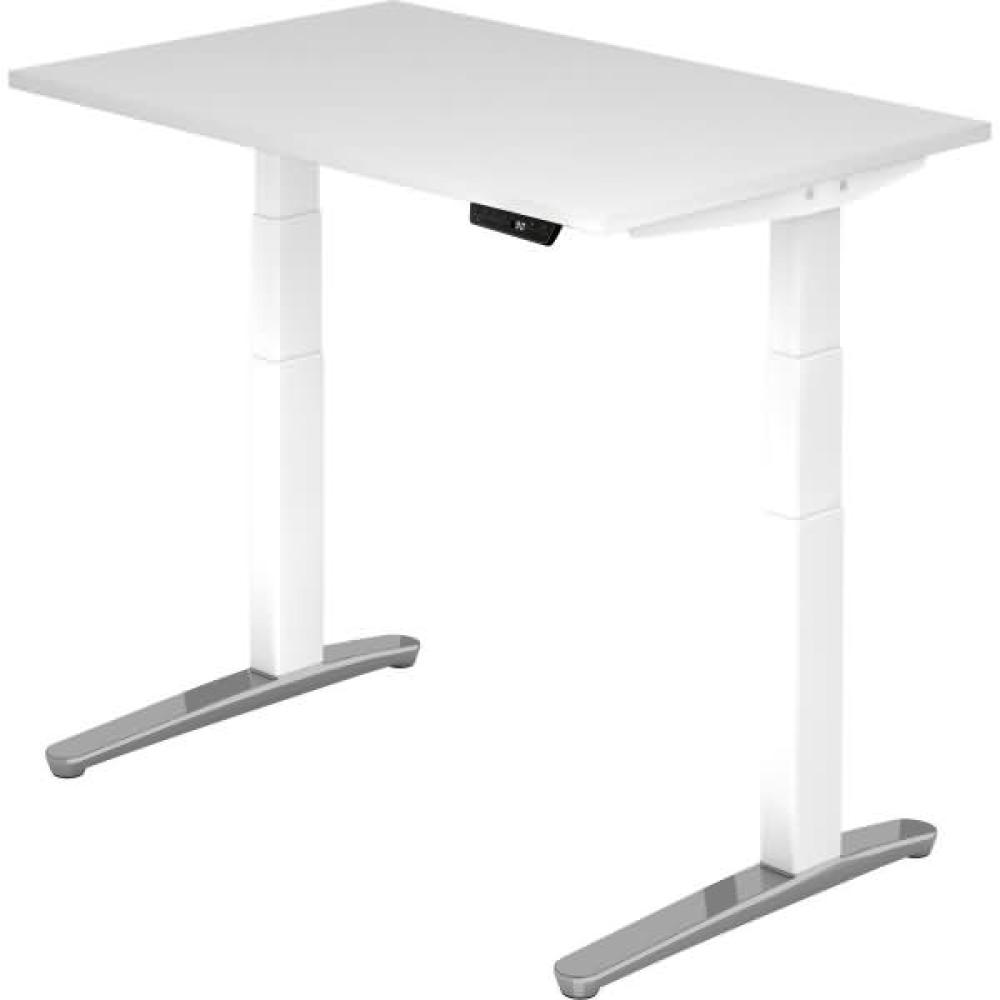 'XBHM12' Sitz-Steh-Schreibtisch elektrisch 120x80cm Weiß Weiß, poliert Bild 1