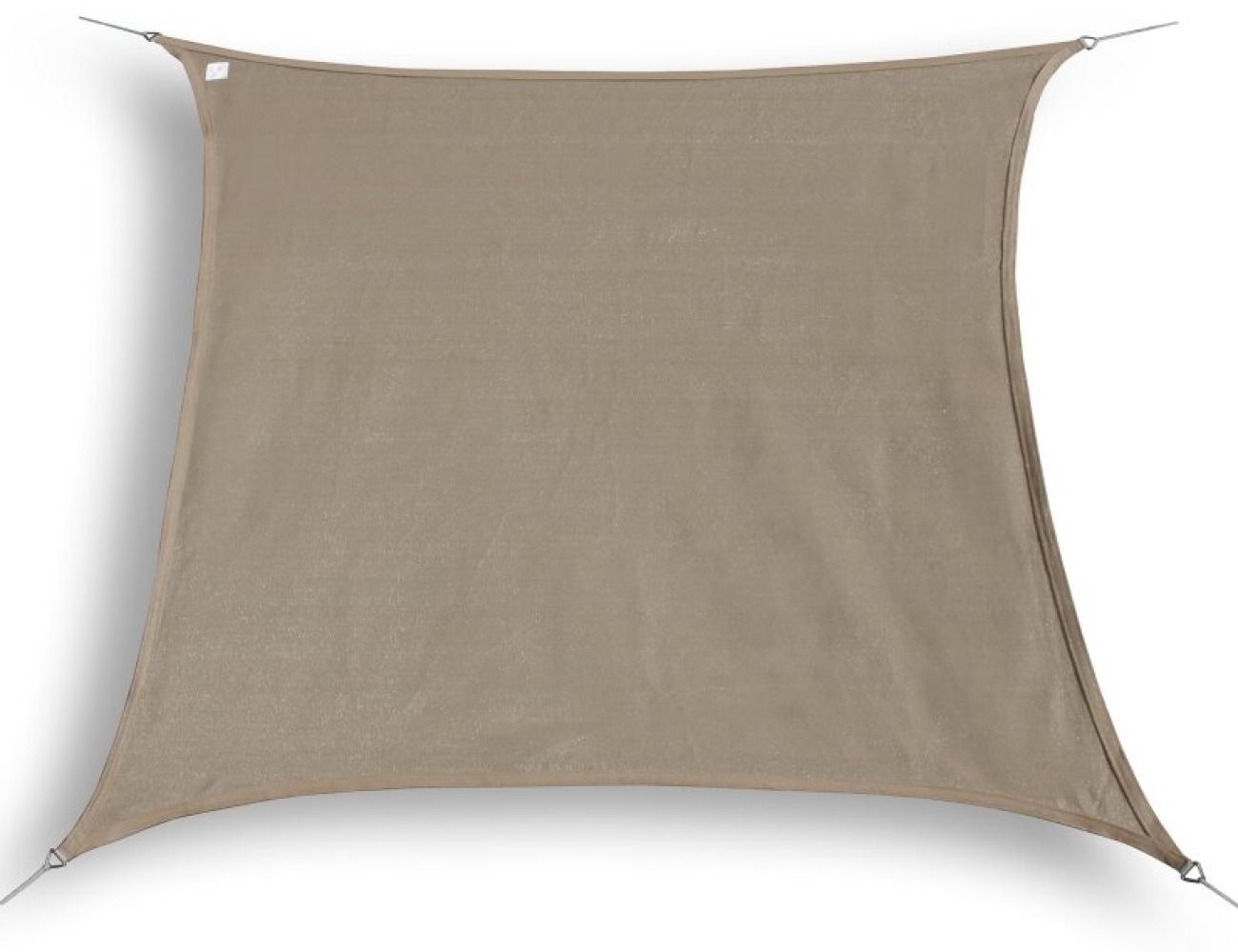 hanSe® Marken Sonnensegel Quadrat 2,5x2,5 m taupe Bild 1