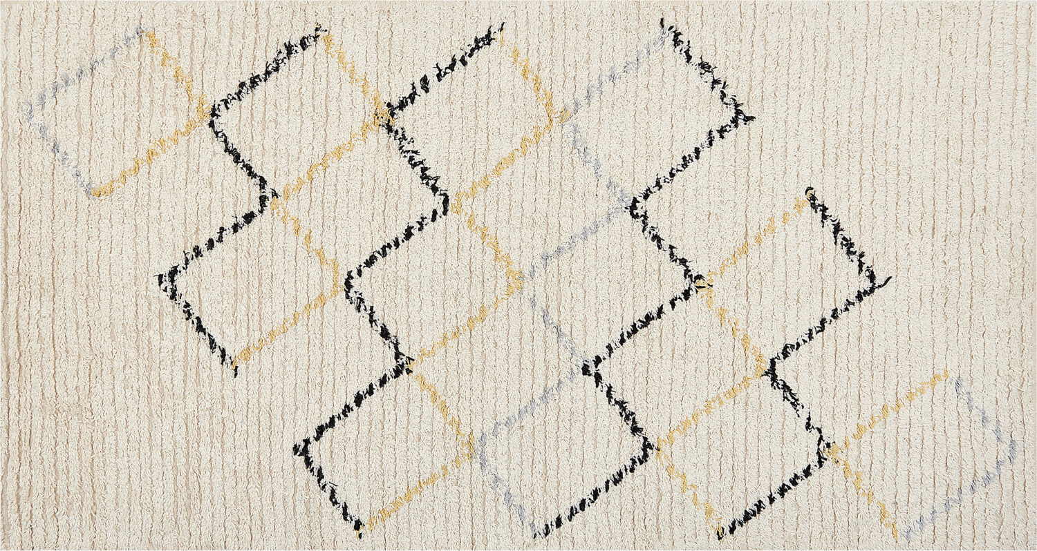 Teppich Baumwolle beige 80 x 150 cm TEZPUR Bild 1