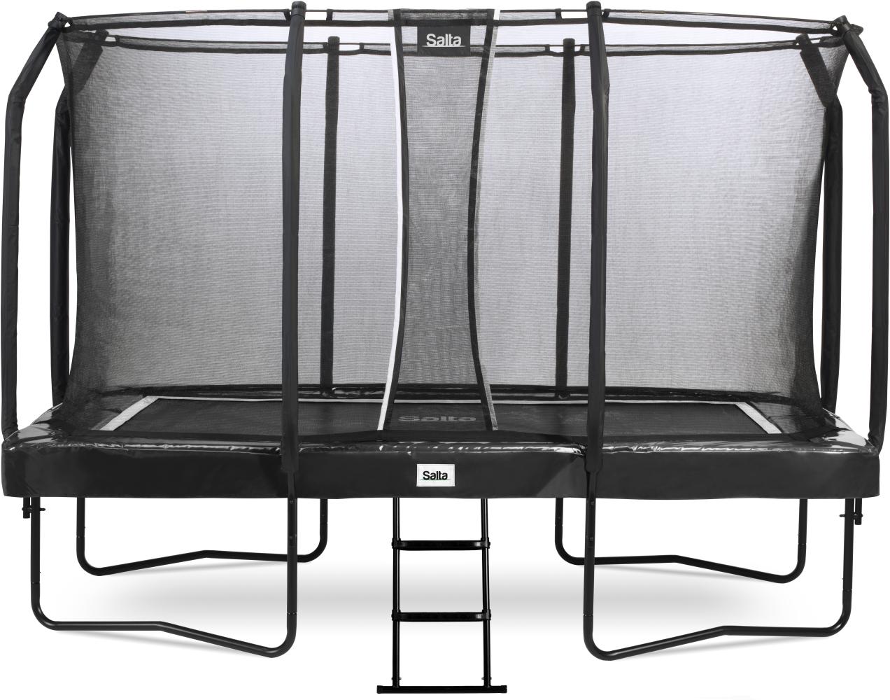 Salta 'First Class' Trampolin inkl. Sicherheitsnetz und Leiter, rechteckig, Stahl schwarz, 366 x 214 cm Bild 1