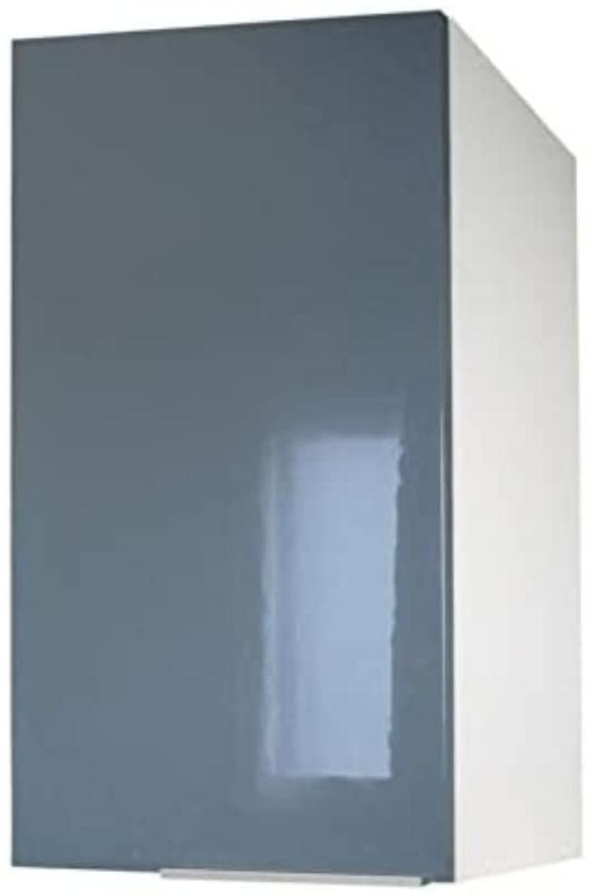 Berlioz Creations CP4HG Hängeschrank für Küche mit 1 Tür, 100 Prozent französische Herstellung, Grau Glänzend, 40 x 34 x 70 cm Bild 1