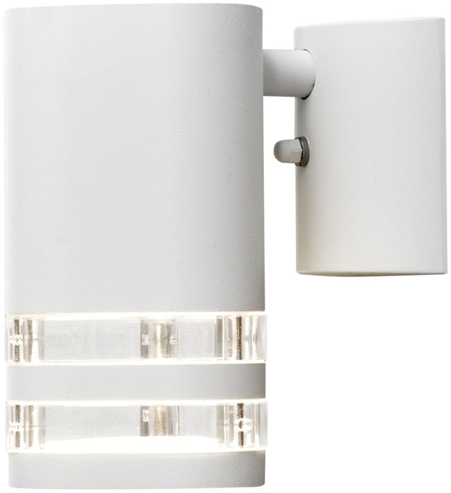 LED Design Außenwandleuchte Downlight aus Aluminium Höhe 15,5cm, Weiß Bild 1
