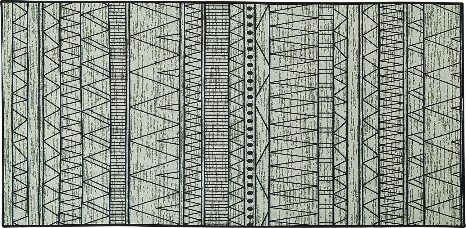 Teppich schwarz-grau Zickzackmuster 80 x 150 cm KEBAN Bild 1