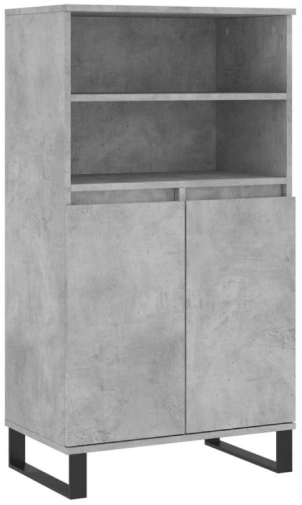 Highboard Betongrau 60x36x110 cm Holzwerkstoff (Farbe: Grau) Bild 1