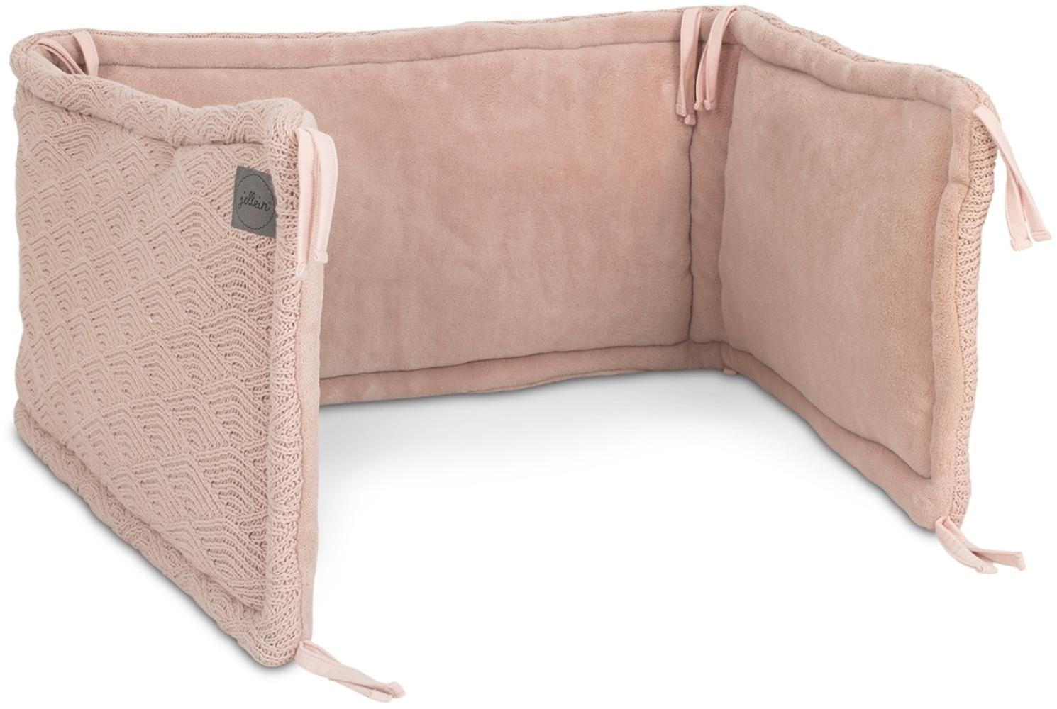 Jollein Nestchen Bettnestchen für Kinderbett 35x180 cm River knit pale pink Bild 1