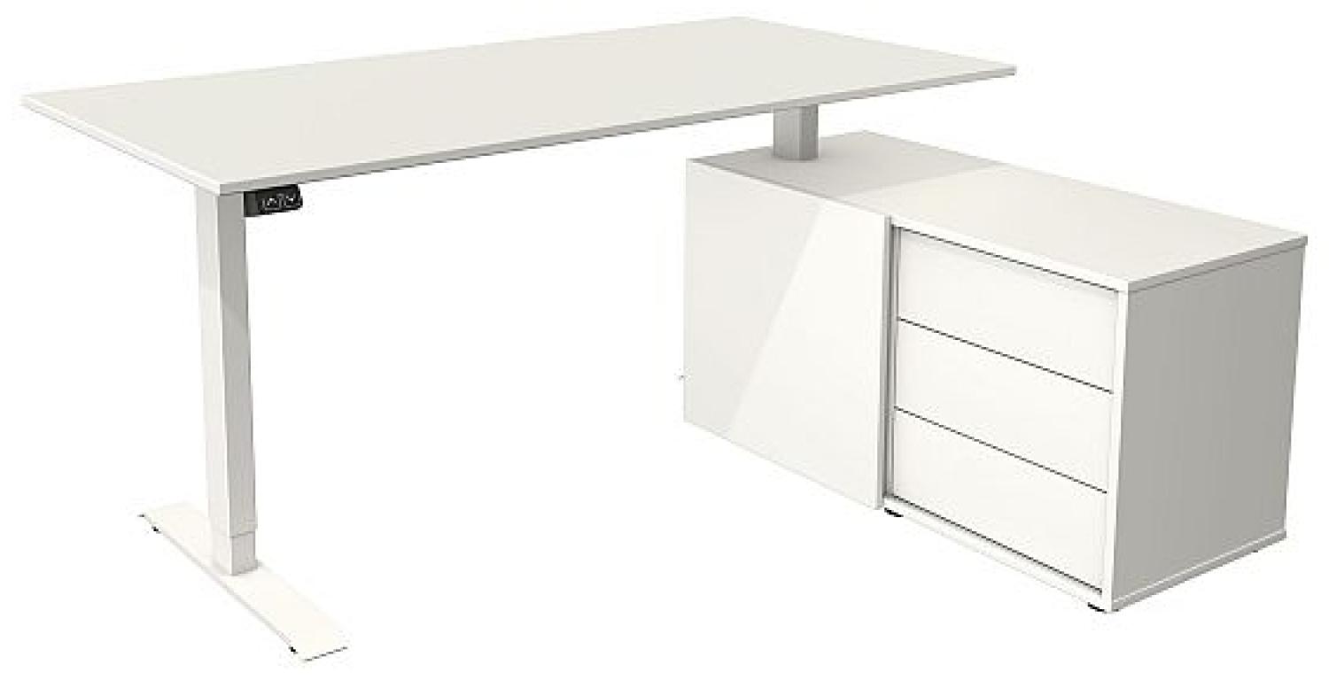 Kerkmann Schreibtisch mit Sideboard MOVE 1 Gestell weiß weiß Bild 1