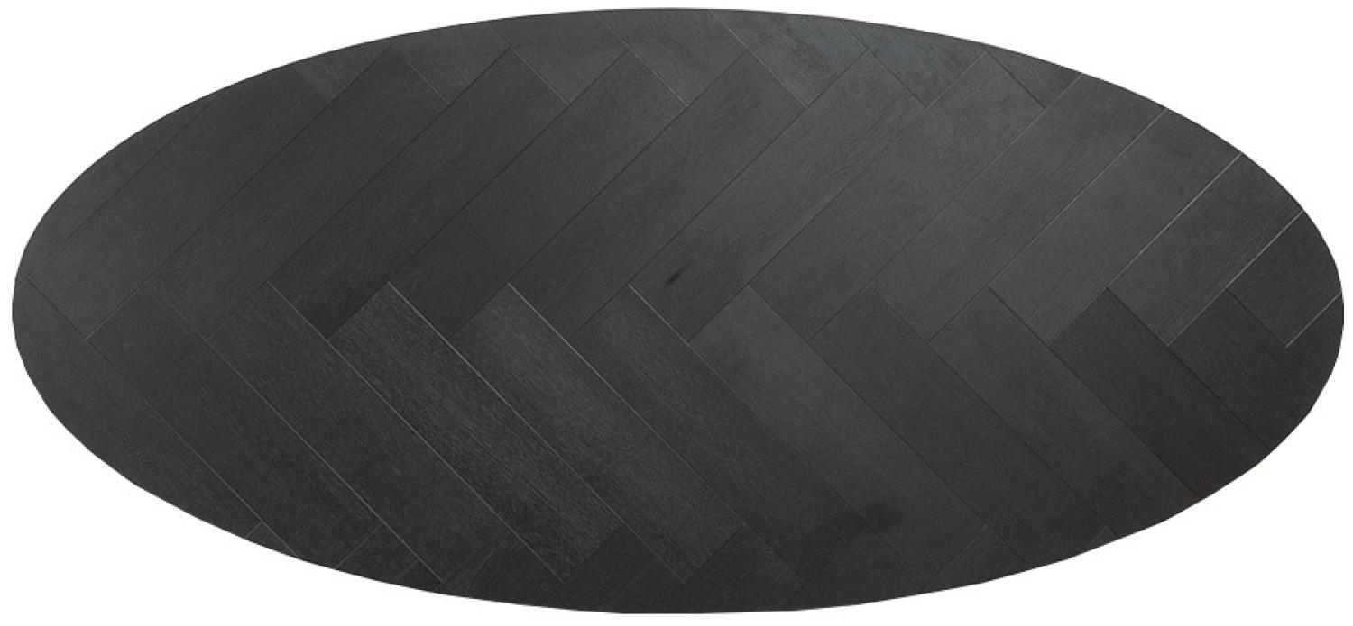 Bronx71 Tischplatte Olaf oval Fischgrät PVC schwarz 280 x 110 cm Bild 1