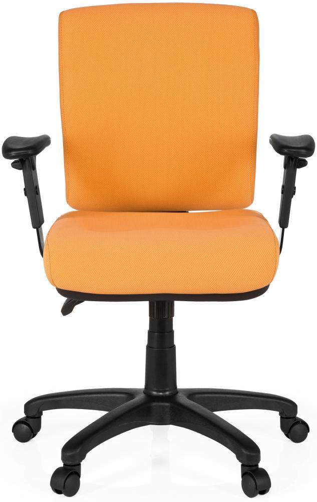 hjh OFFICE Profi Bürostuhl ZENIT BASE Stoff, Verstellbare Sitzhöhe, Mit Armlehne, Orange Bild 1