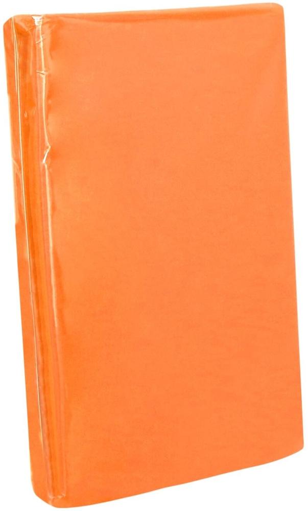 Traumschlaf Zwirn Elasthan Spannbetttuch De-Luxe | 120x200 - 130x220 cm | mandarin Bild 1