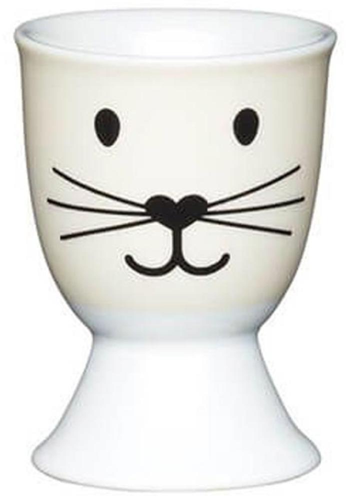 KitchenCraft Porzellan Eierbecher Cat Face Bild 1