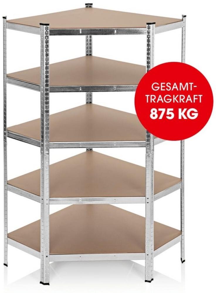 EASYmaxx Schwerlastregal Eckregal 180x90x40 cm, 1-tlg, 875 kg Traglast, 175 kg pro Ebene, Regal und Werkbank Bild 1