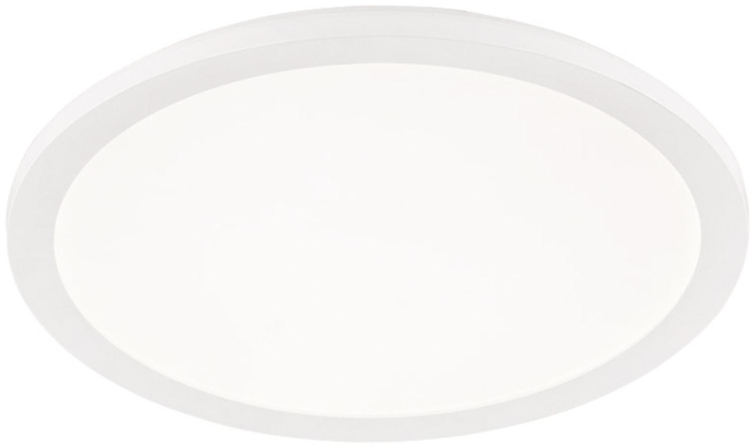 Dimmbare LED Deckenleuchte CAMILLUS flache Badezimmerlampe rund Ø40cm Weiß IP44 Bild 1