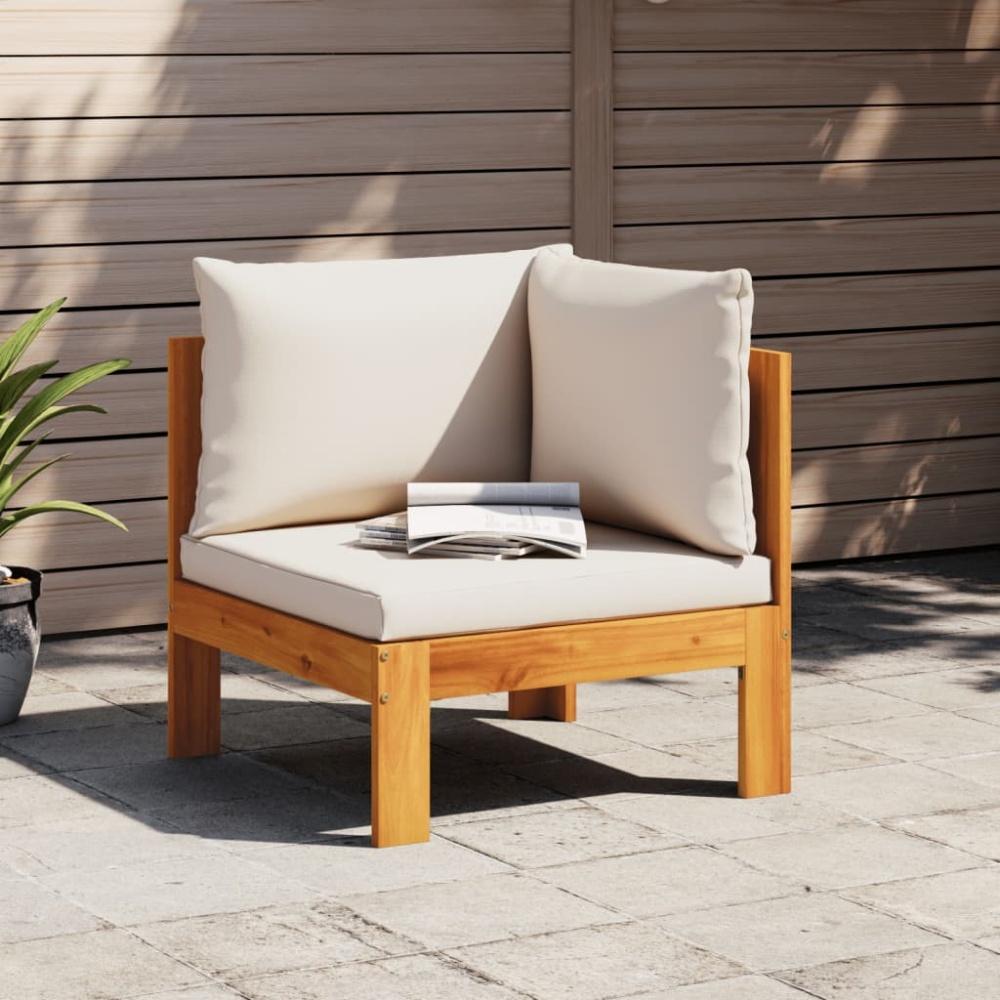 vidaXL Garten-Ecksofa mit Kissen Massivholz Akazie Bild 1