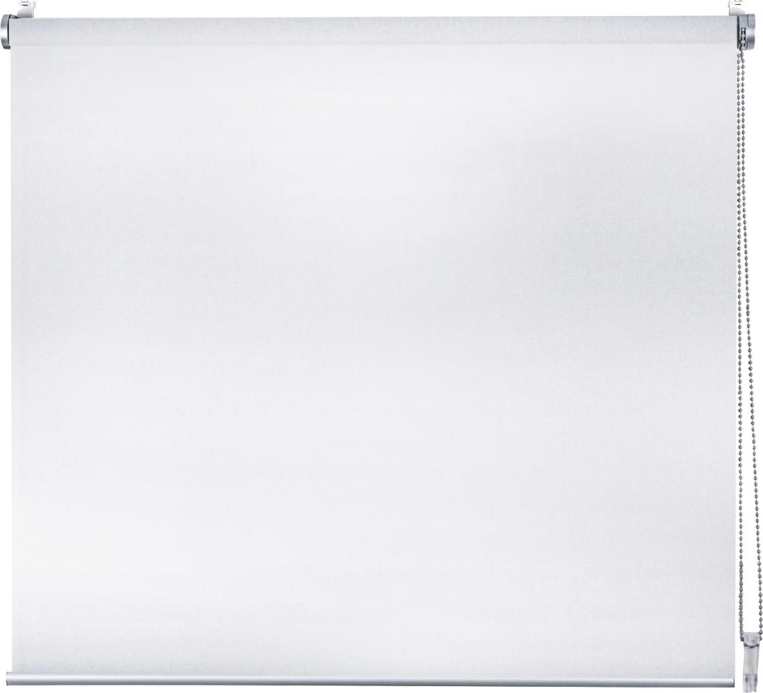 ondeco Klemmrollo ohne Bohren, Sichtschutz Rollo Fenster innen und Tür mit Klemmträger Smart tauglich - Weiss - 120x250 cm Bild 1