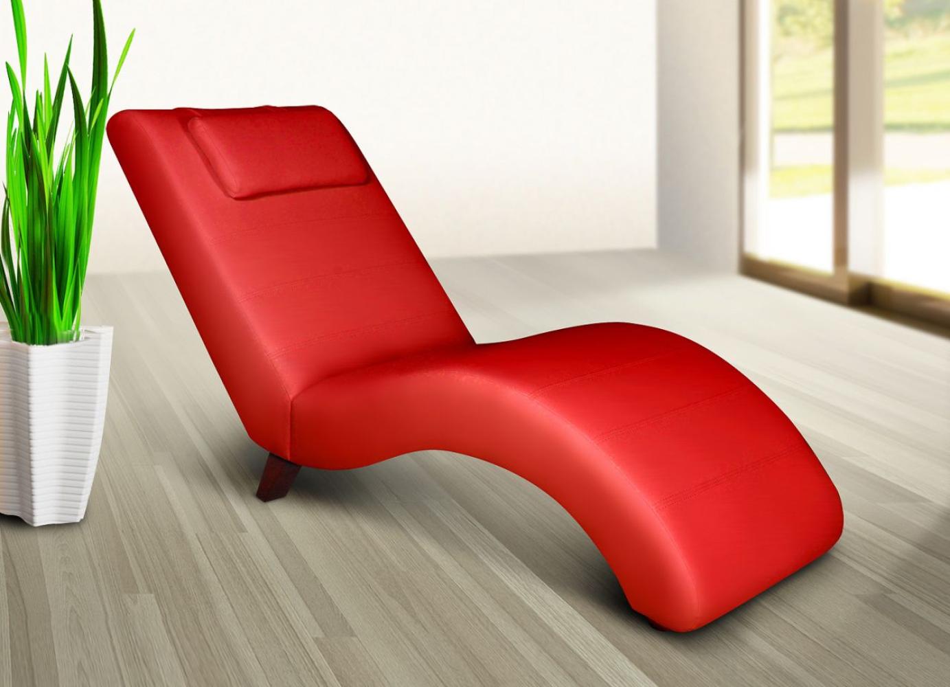 Relaxliege Liege - FARO / Rot - Liegesessel Sessel Wellnessliege Bild 1