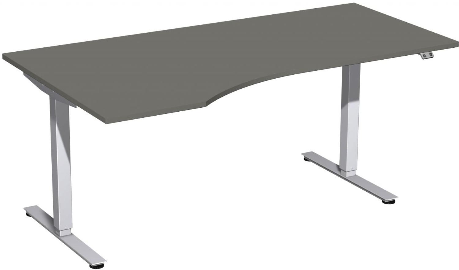 Elektro-Hubtisch 'Smart' links, höhenverstellbar, 180x100x70-120cm, Graphit / Silber Bild 1