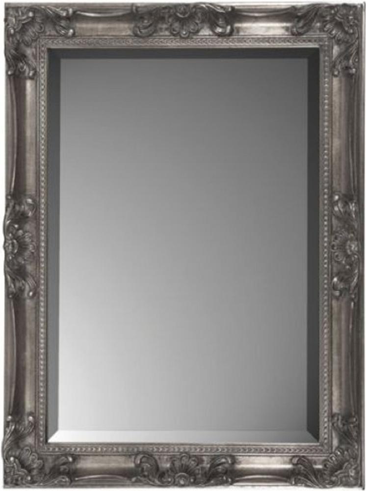 Casa Padrino Barock Spiegel Antik Silber 62 x H. 82 cm - Rechteckiger Wandspiegel im Barockstil - Prunkvoller Antik Stil Garderoben Spiegel - Barock Interior - Handgefertigte Barock Möbel Bild 1