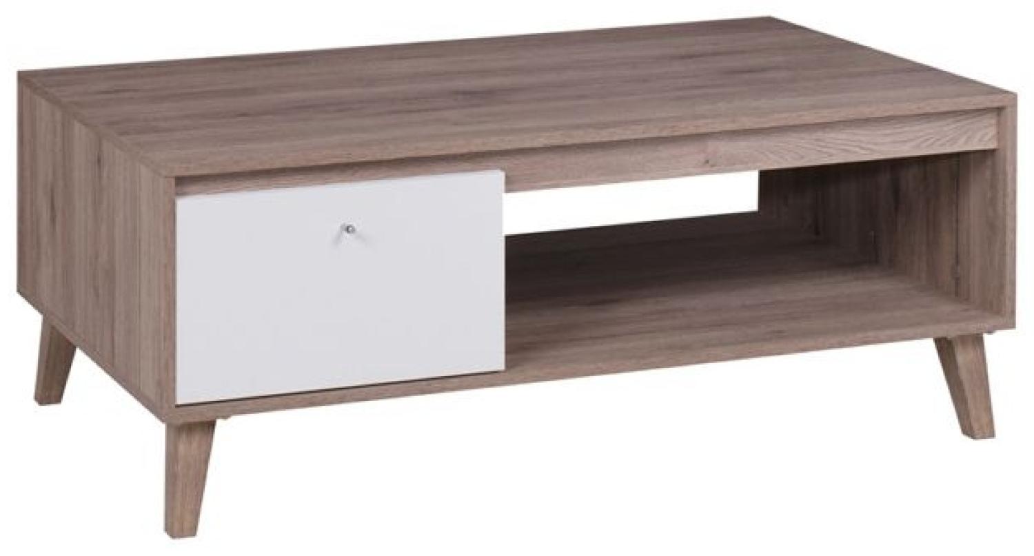 Couchtisch Tisch KALMAR 120x46,5x65 cm in Sanremo / Weiss matt Bild 1